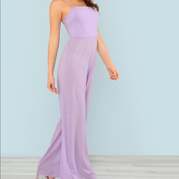 ⚡️🛍⚡️🆕Lavender CHIFFON jumpsuit - Picture 6 of 7
